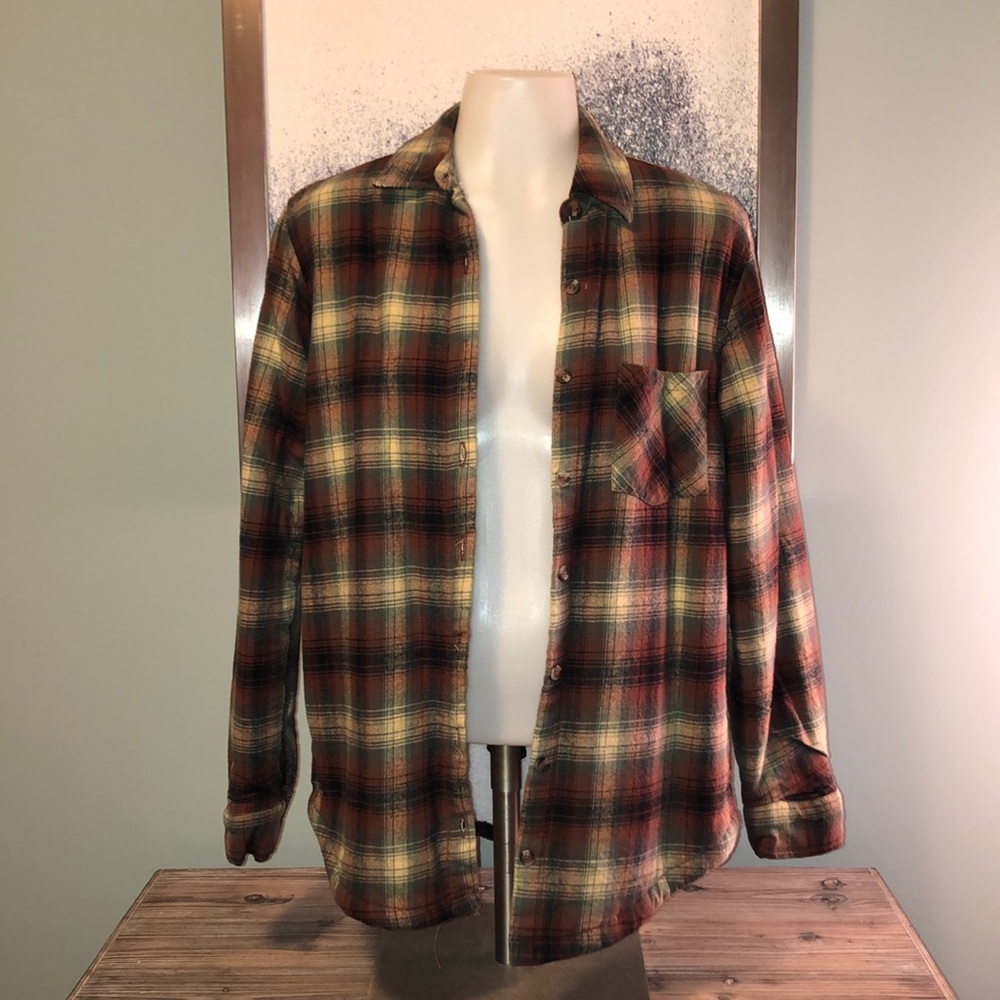 Fleece lined brown Flannel